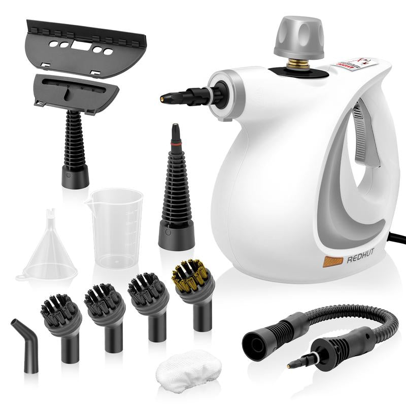 Redhut [2026] Handheld Pressurized Multifunctional Steam Cleaner, equipped with 12 accessories, powerful and efficient.