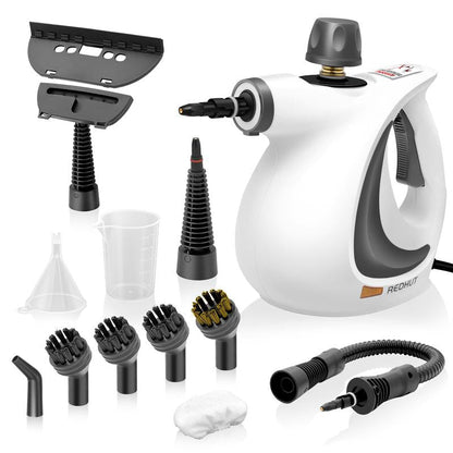 Redhut [2026] Handheld Pressurized Multifunctional Steam Cleaner, equipped with 12 accessories, powerful and efficient.
