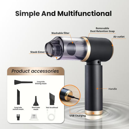 Powerful handheld cordless vacuum cleaner with strong suction.