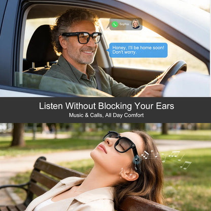 AI Camera Glasses 8MP HD Recording Real Time Translation UV Protection