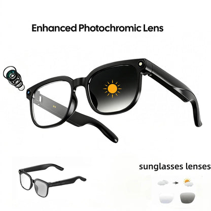 AI Camera Glasses 8MP HD Recording Real Time Translation UV Protection