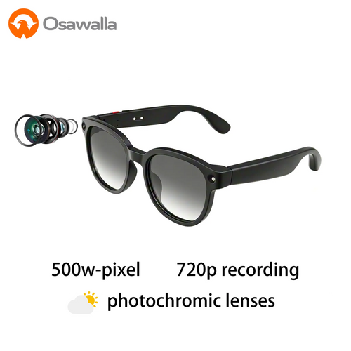 Smart AI Camera Glasses with 8MP Camera 1080P Video Real Time Translation