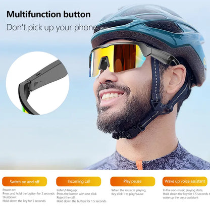 Smart Bluetooth Audio Glasses with Built In Speakers Hands Free Calls