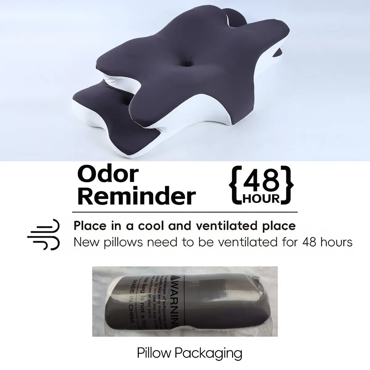 Cooling Memory Foam Neck Pillow for Side Back & Stomach Sleepers